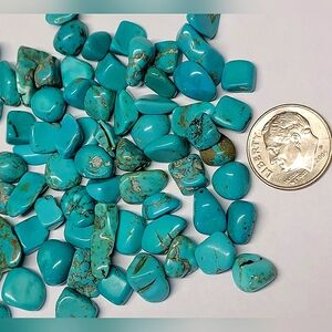 Natural Turquoise Random Parcel 50pcs. Lot Crystal/ Gemstone Polished Rough